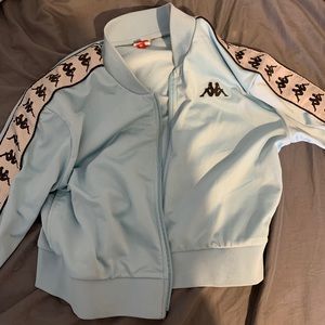 Blue Kappa cropped zip up jacket